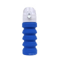 Custom heat-resistant foldable outdoor sports silicone water bottle coffee folding cup for camping trip